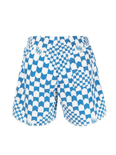 Rhude check-print swim shorts outlook