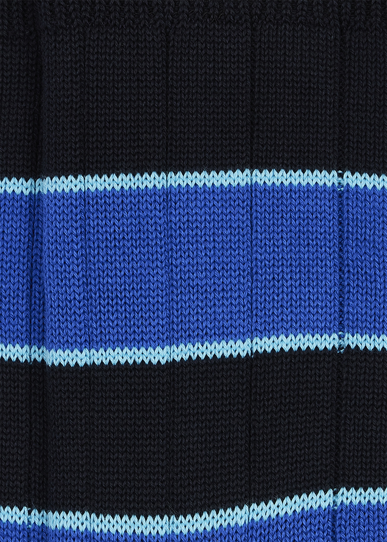 Blue and Navy Cotton-Blend Rib Socks - 3