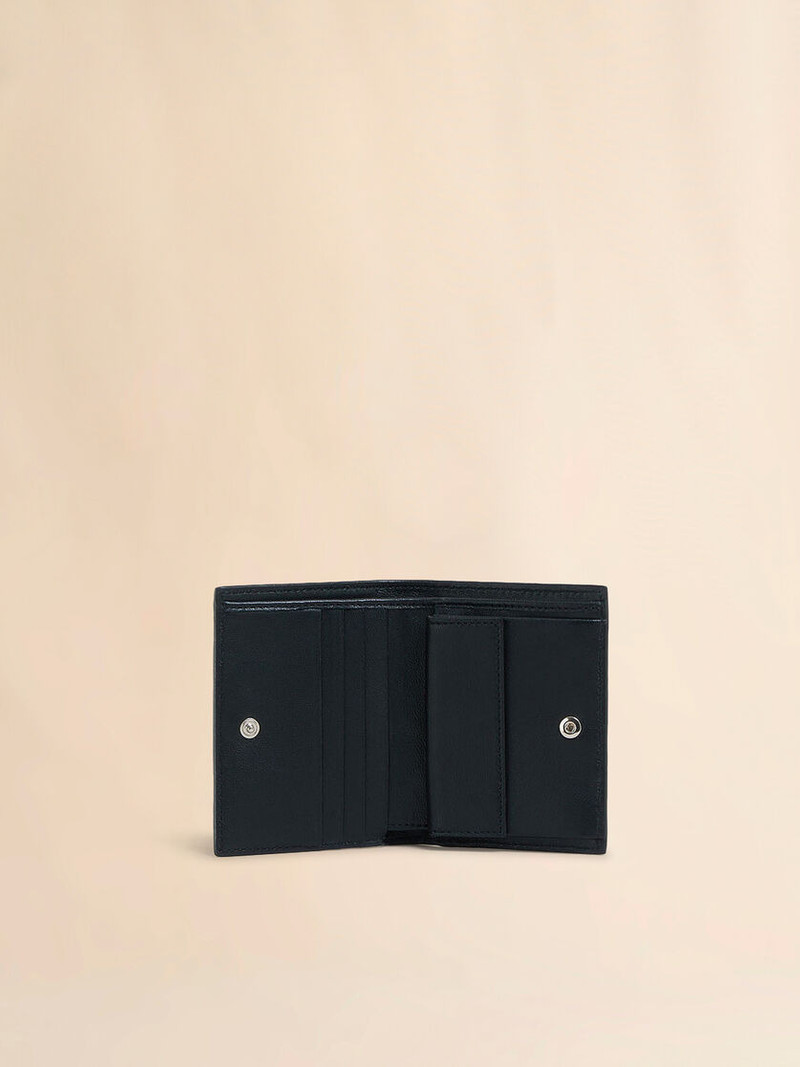 Marni BLACK LEATHER BIFOLD WALLET WITH MARNI MENDING outlook