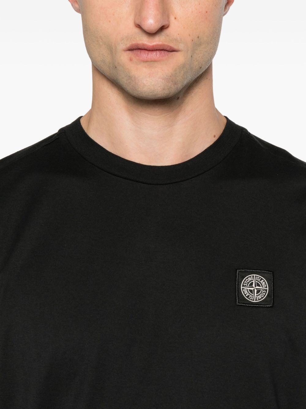 logo-patch cotton t-shirt - 4