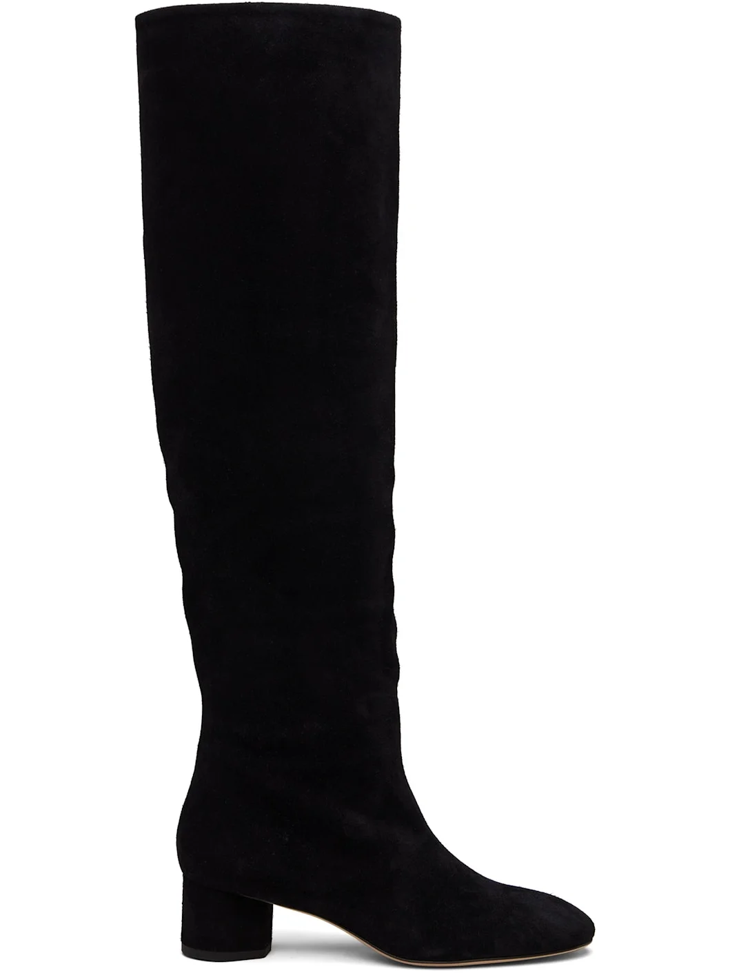 Black Willa Suede Over-Knee Boots - 1