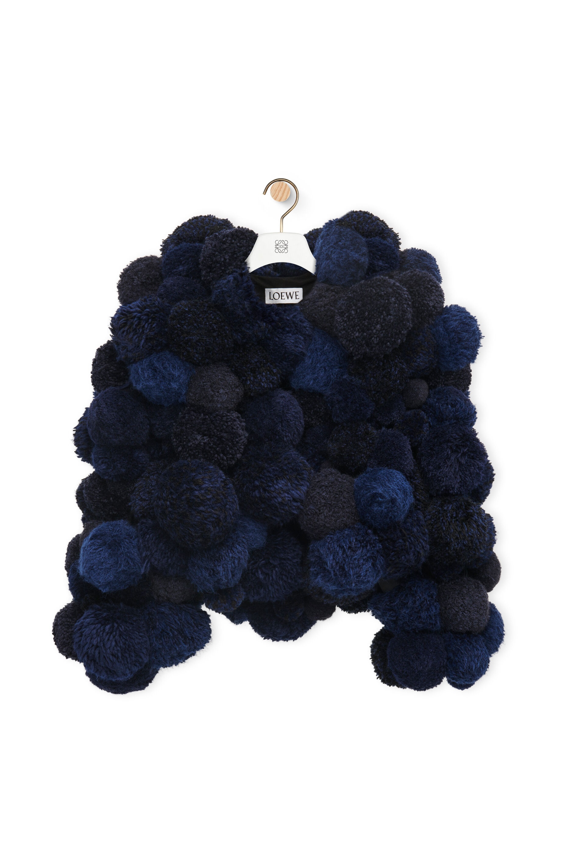 Pom pom jacket in wool and alpaca - 1