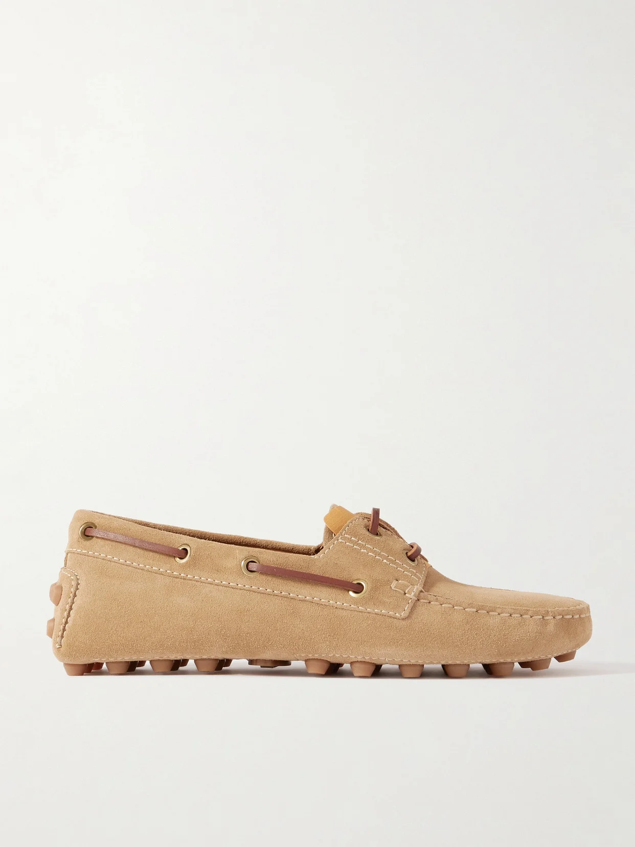 Gommino Leather-trimmed Suede Loafers - 1