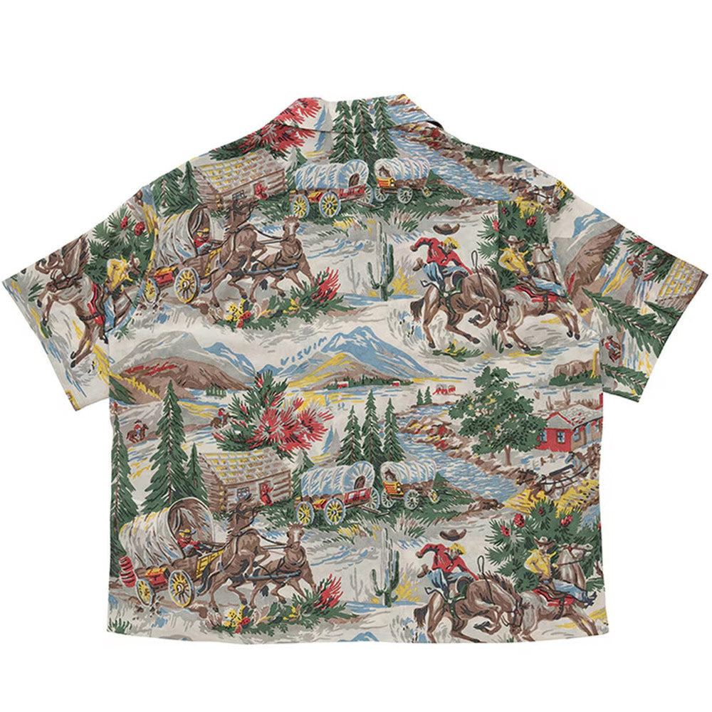 Visvim | Crosby Shirt S/S (Washi Chirimen) 'Light Blue' - 2