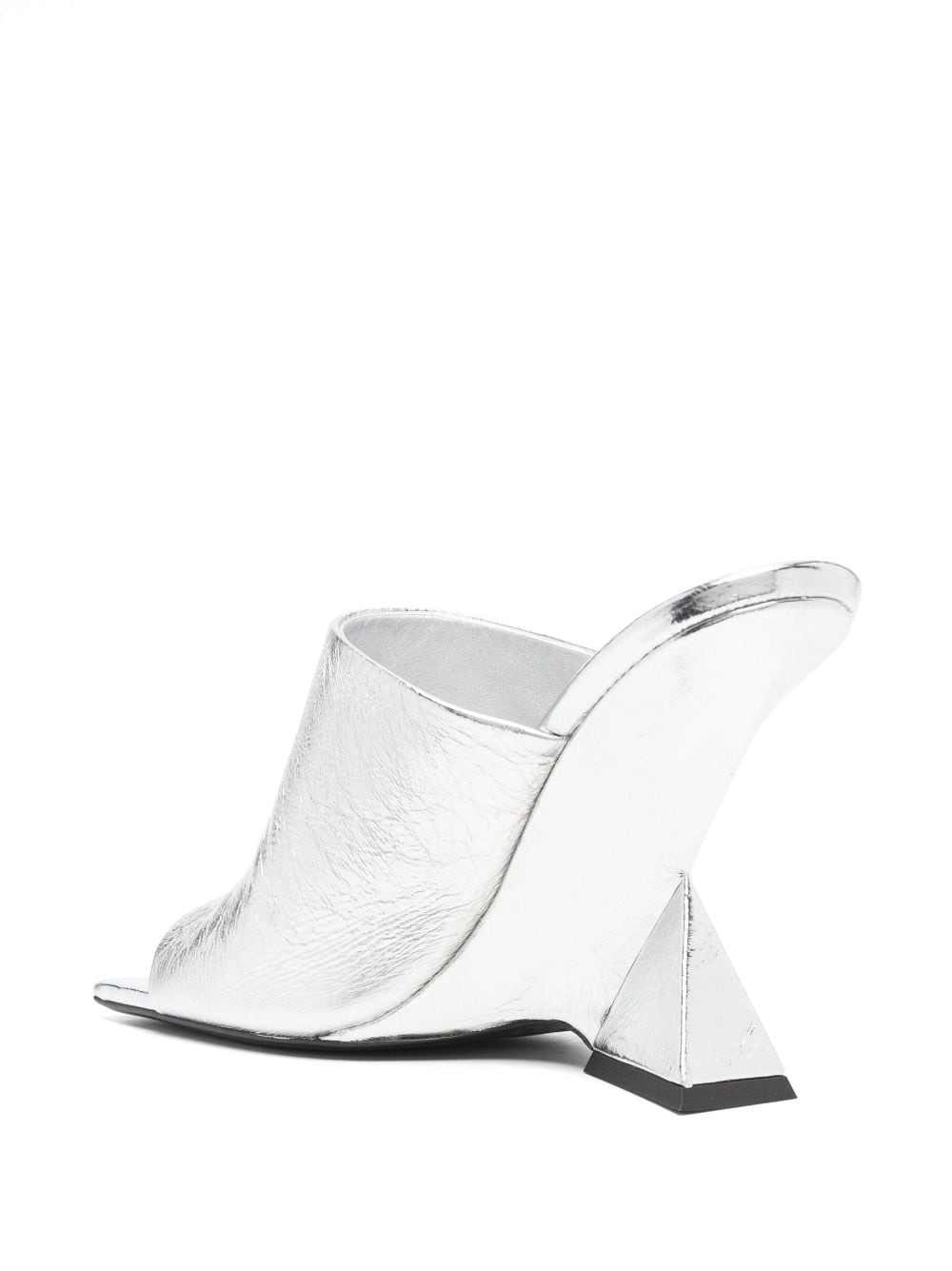 Cheope 105mm laminated leather mules - 3