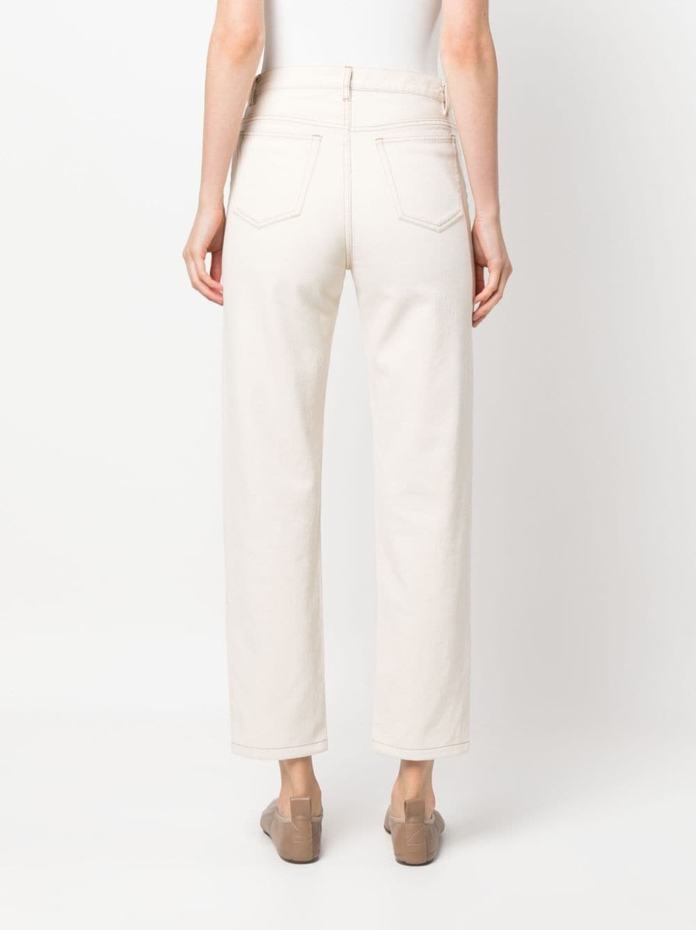 straight-leg cropped jeans - 4