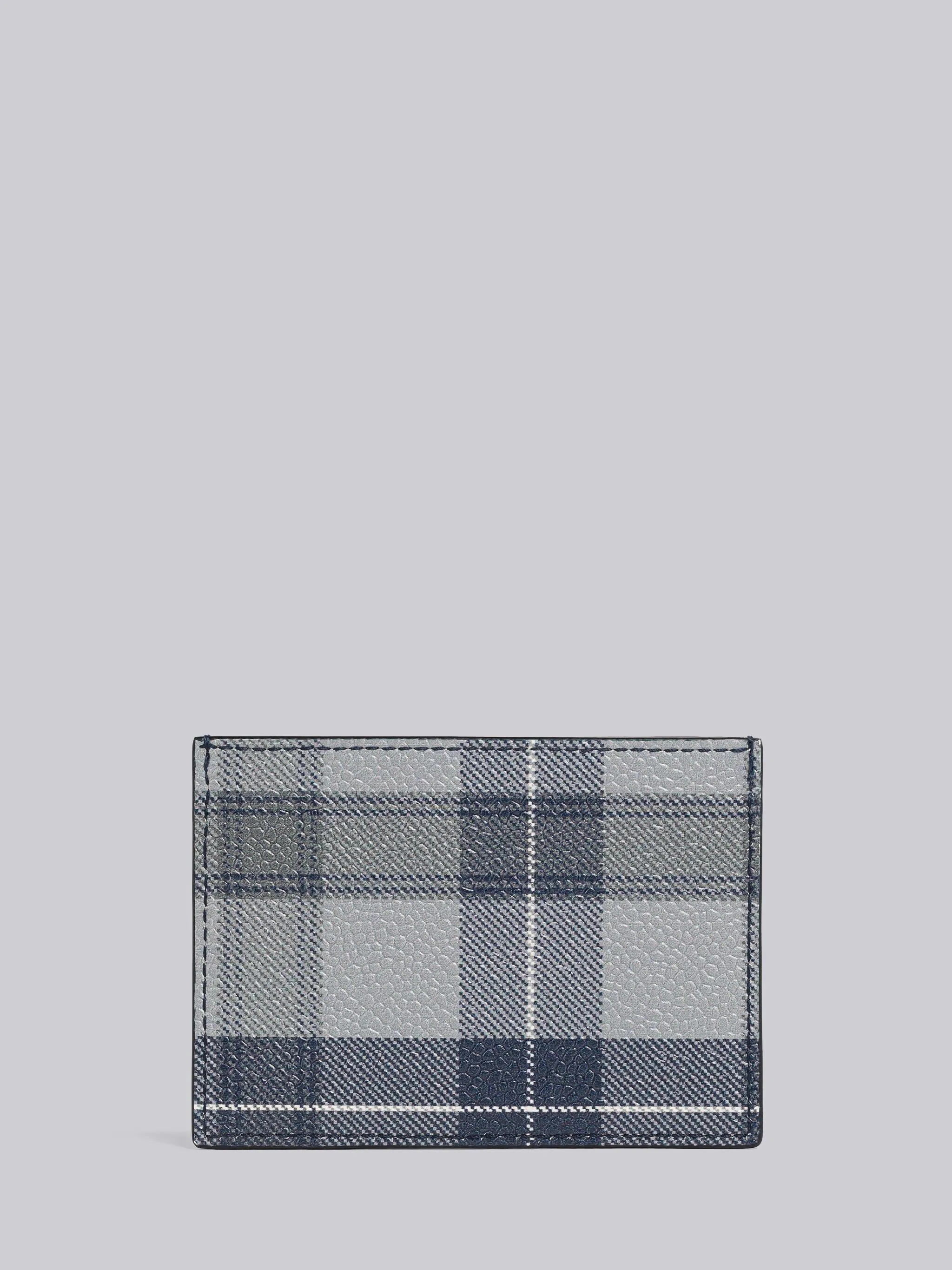 Tartan Pebble Grain Leather Single Card Holder - 4
