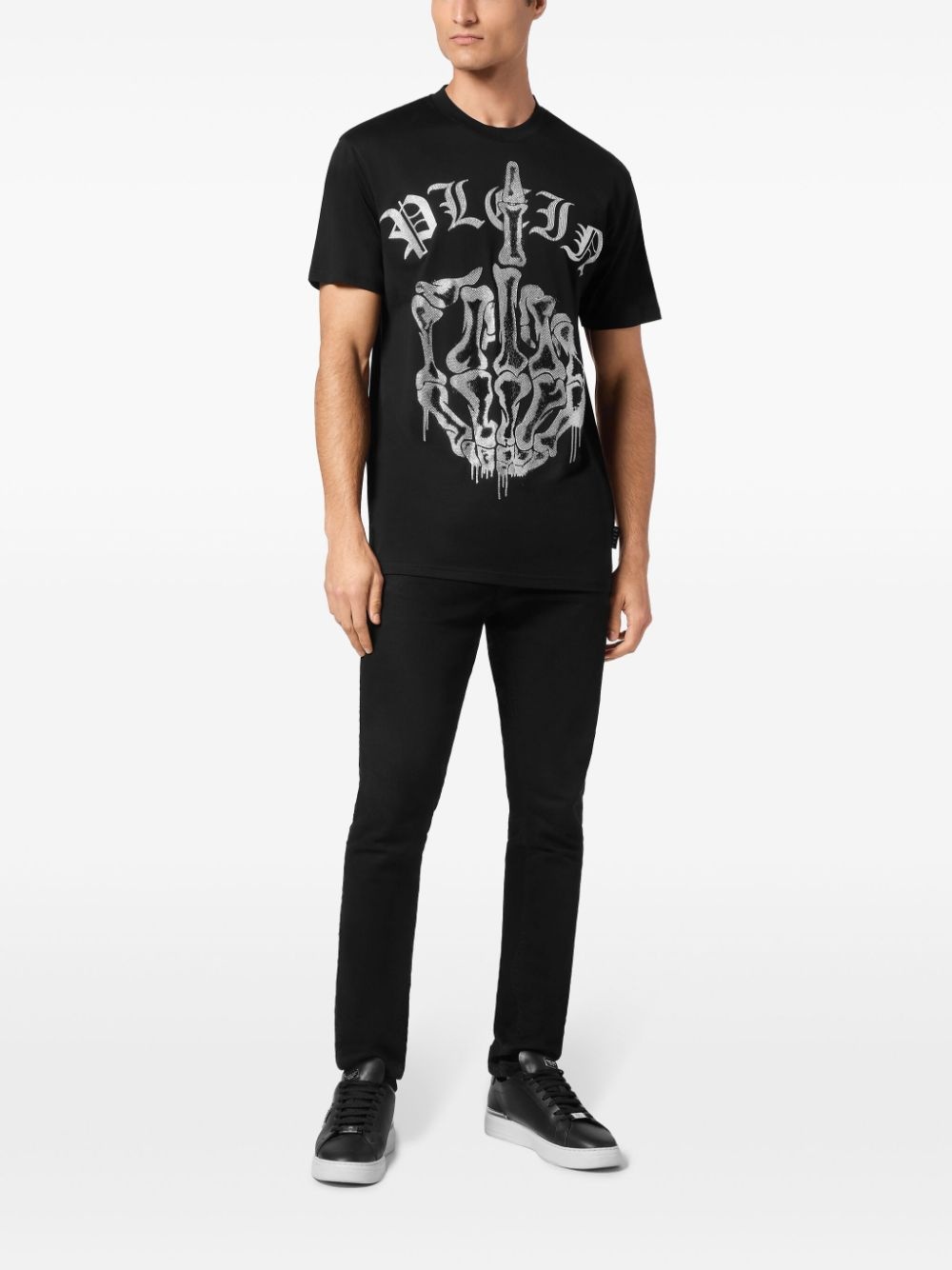 rhinestone-embellished cotton t-shirt - 2