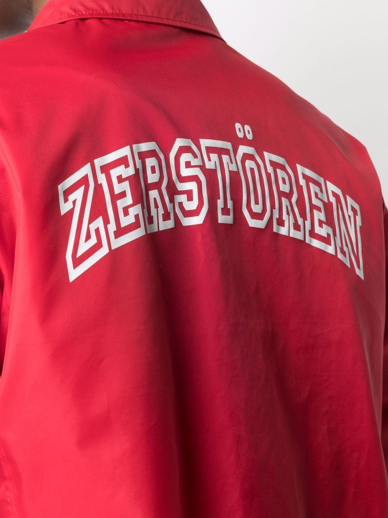 Zerstören-print lightweight jacket 6