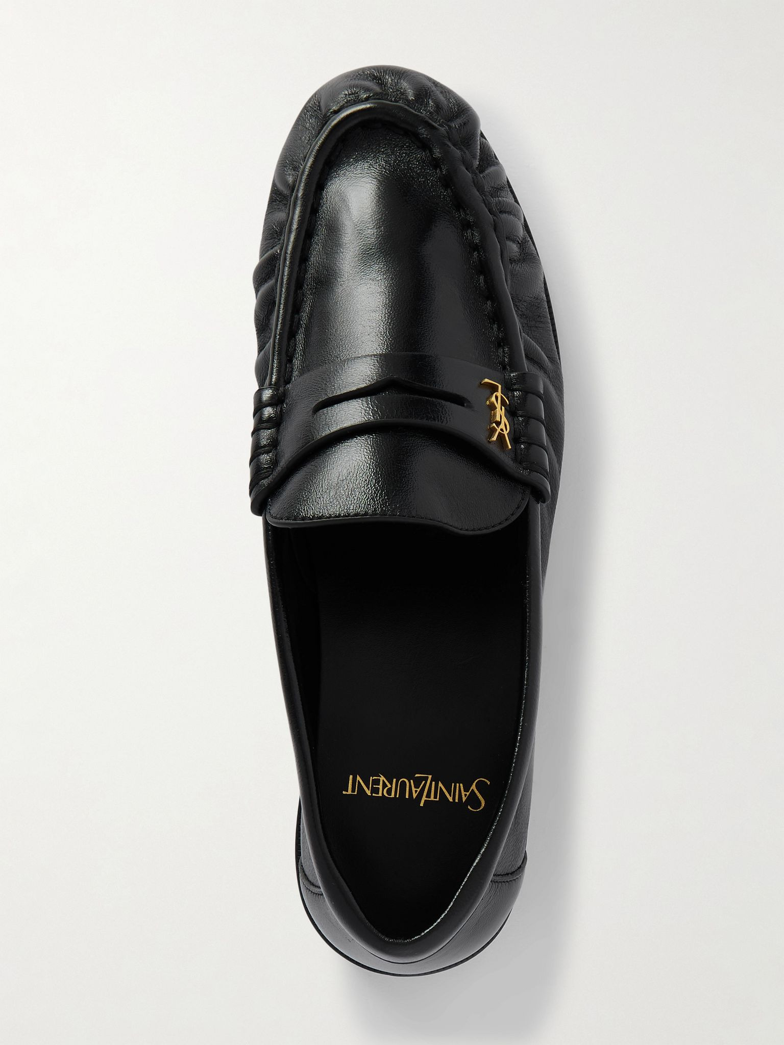 Le Loafer logo-embellished leather loafers Black - 5