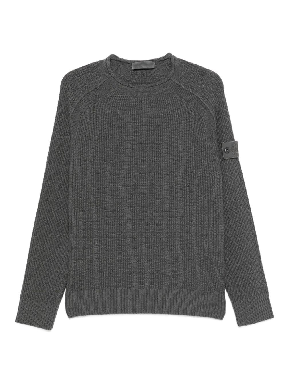 raglan-sleeve wool sweatshirt - 1
