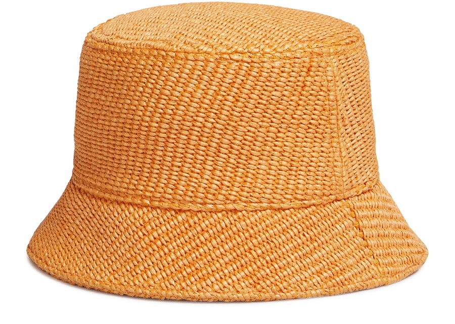 ハット Marni LOGO RAFIA BUCKET HAT Black organic gabardine bucket hat with embroidered logo | Marni