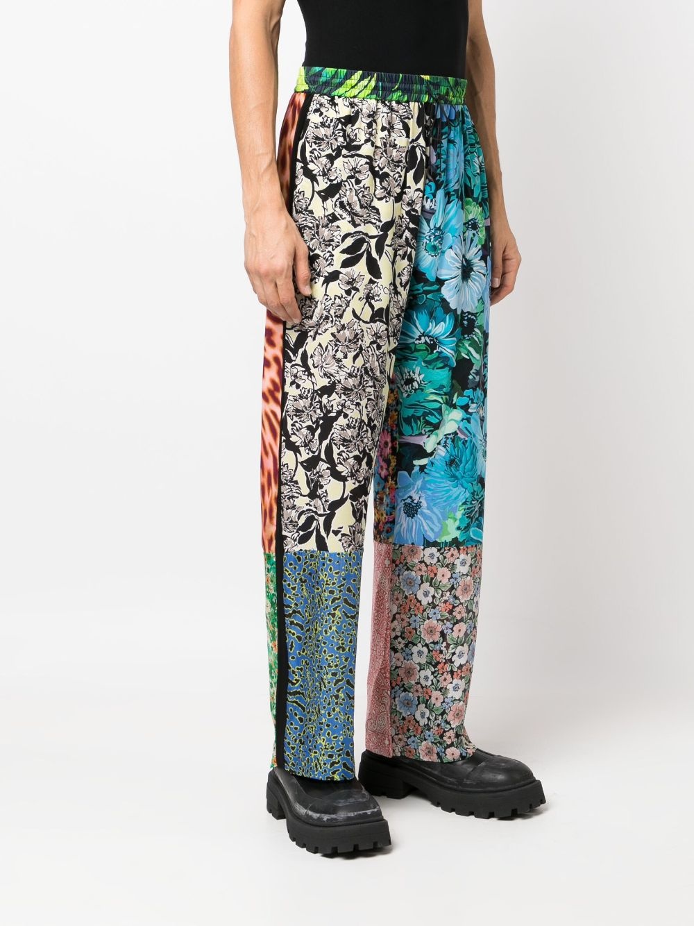 scarves-print silk trousers - 3