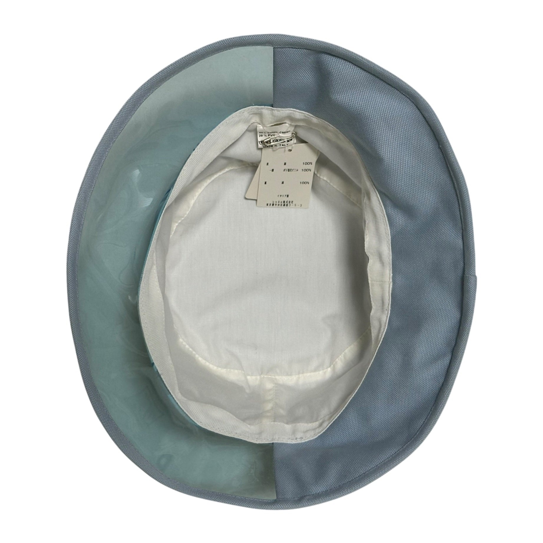 CHANEL 2002 Surf Camellia Print Clear PVC Bucket Hat - 4