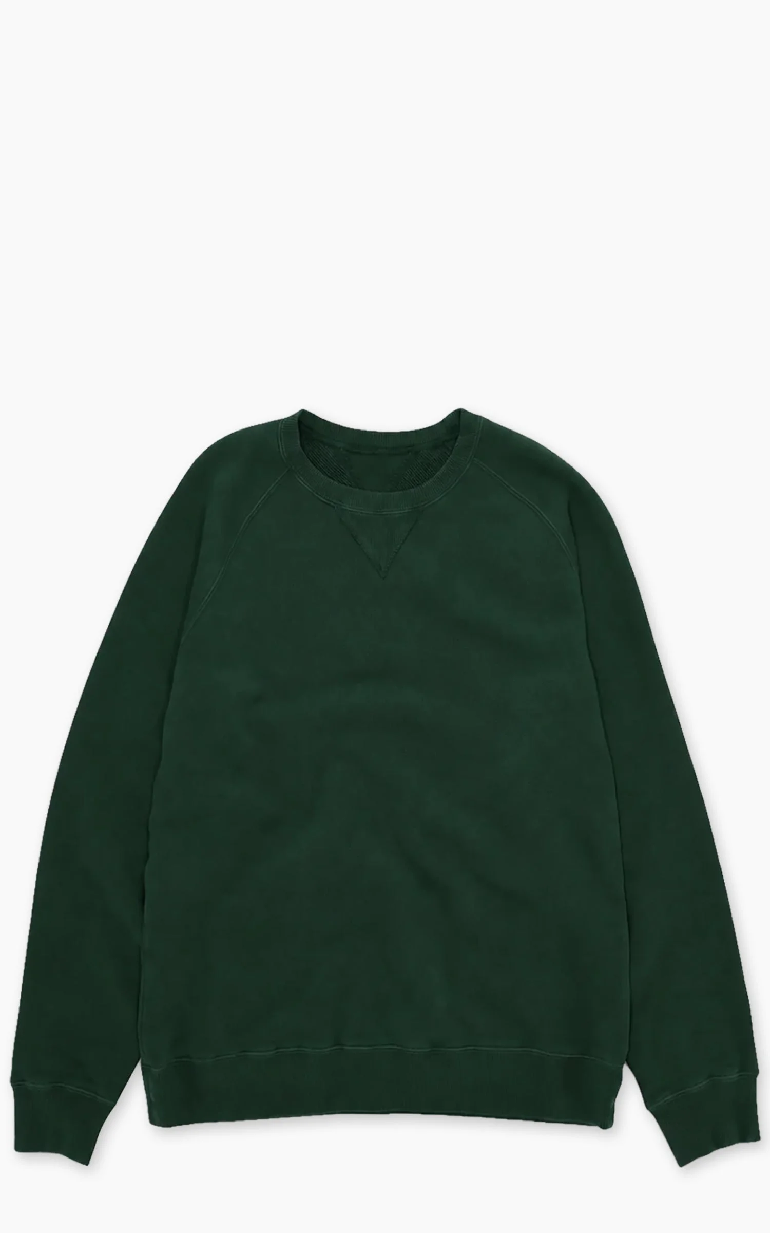 FORTELA HARVARD CREWNECK FLEECE SWEATSHIRT BOTTLE GREEN - 1