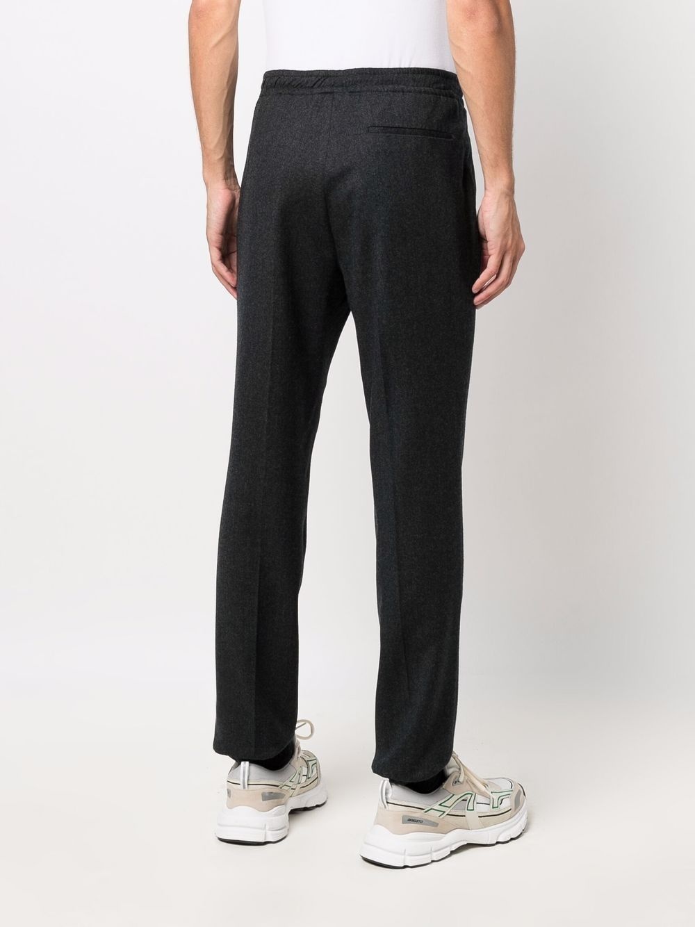 slim-fit wool trousers - 4