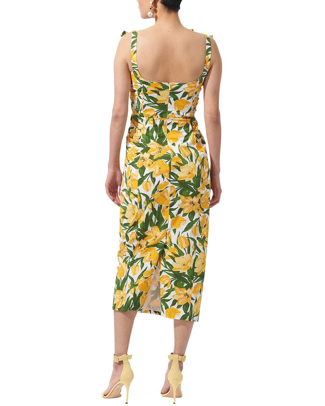 Carolina Herrera Thin Bow Strap Midi Dress - 2