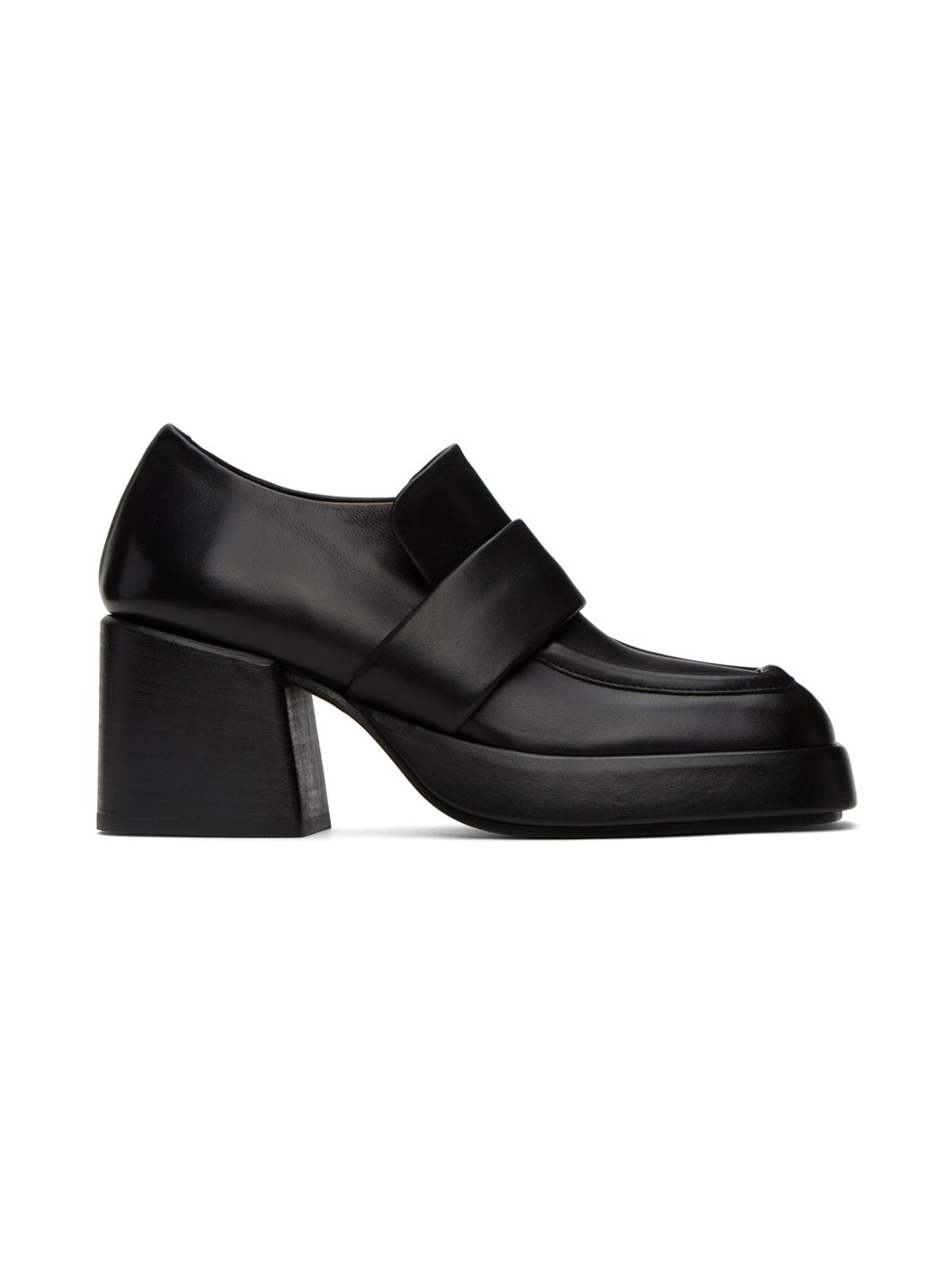 SSENSE Exclusive Black Plattino Mocassino Heels - 2