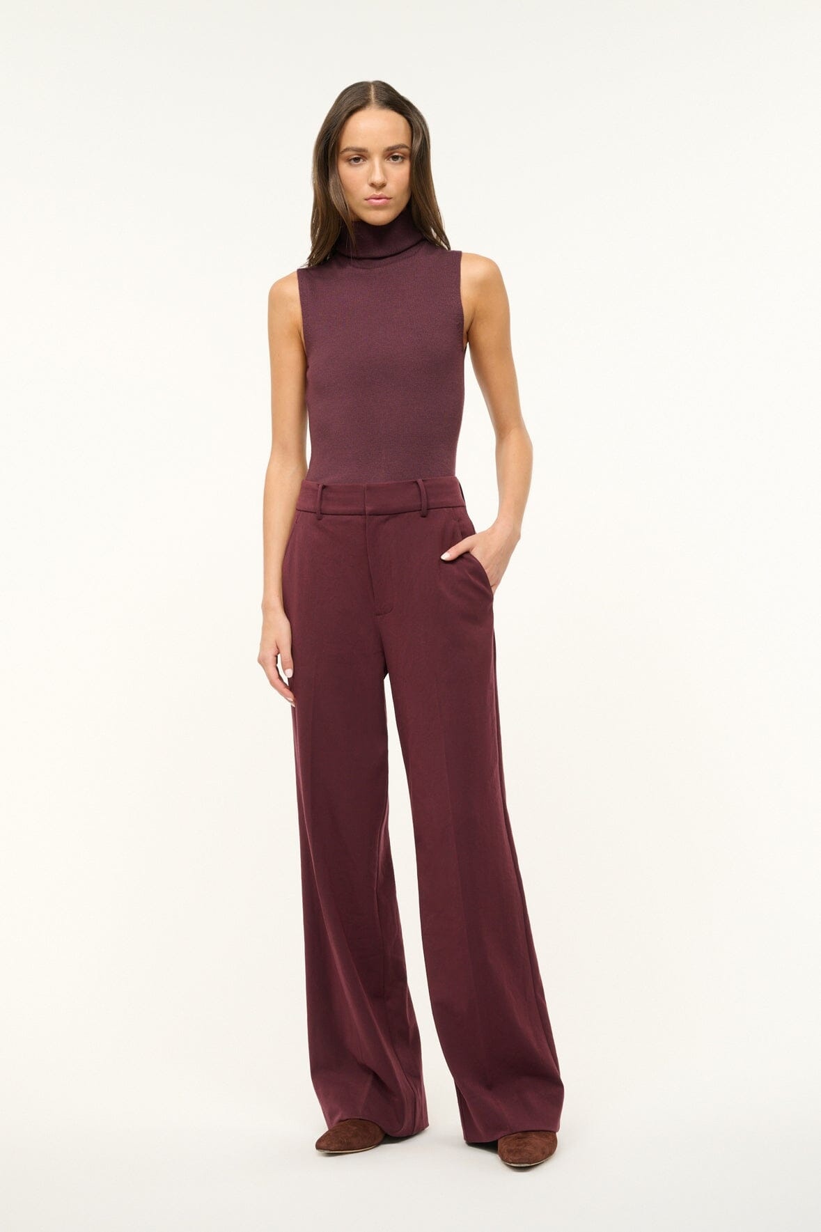 STAUD PRINCE PANT MERLOT - 2