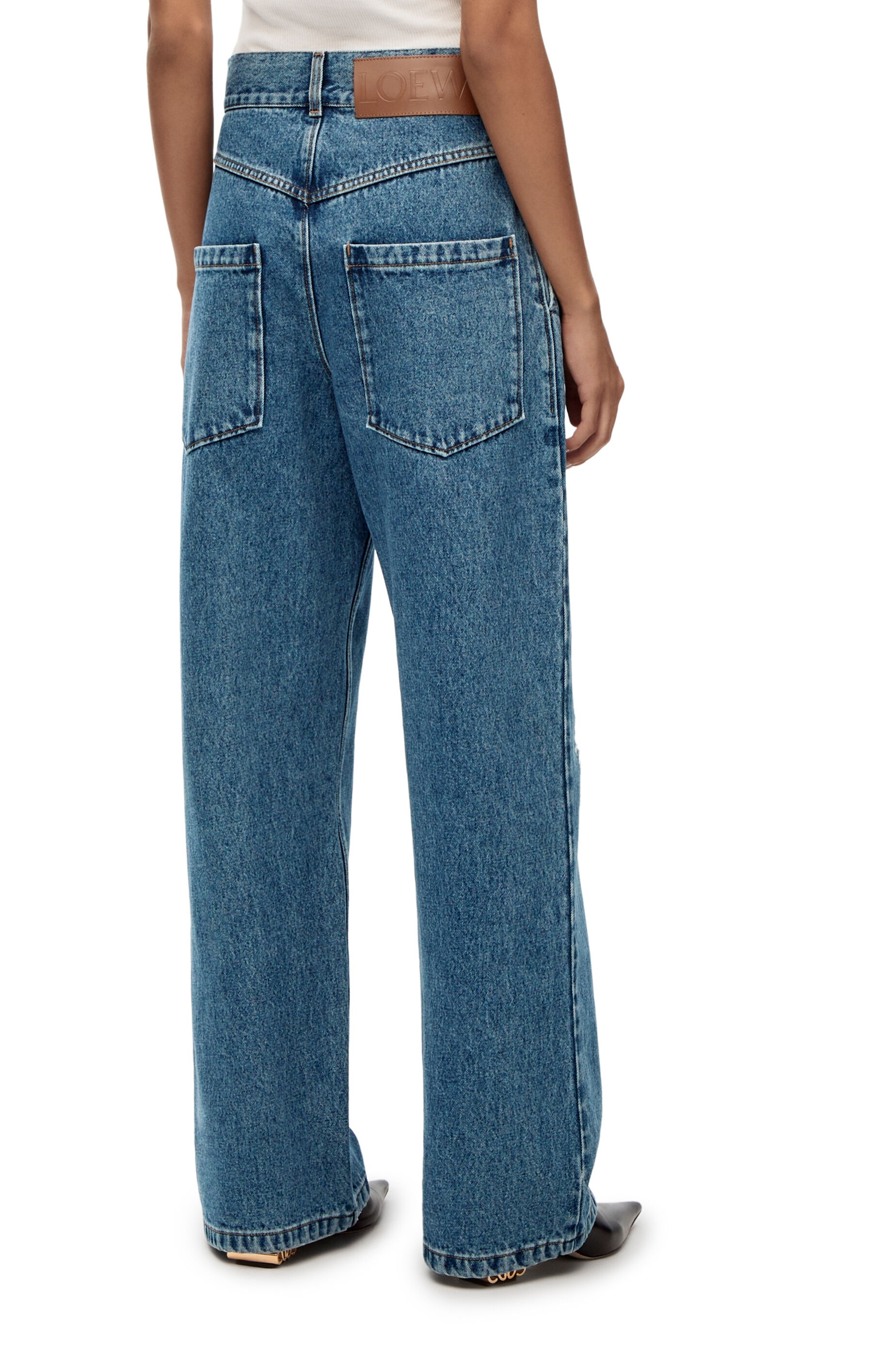 Anagram baggy jeans in denim - 4