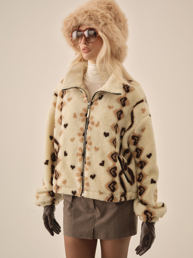 For Love & Lemons Betty Sherpa Zip Up outlook