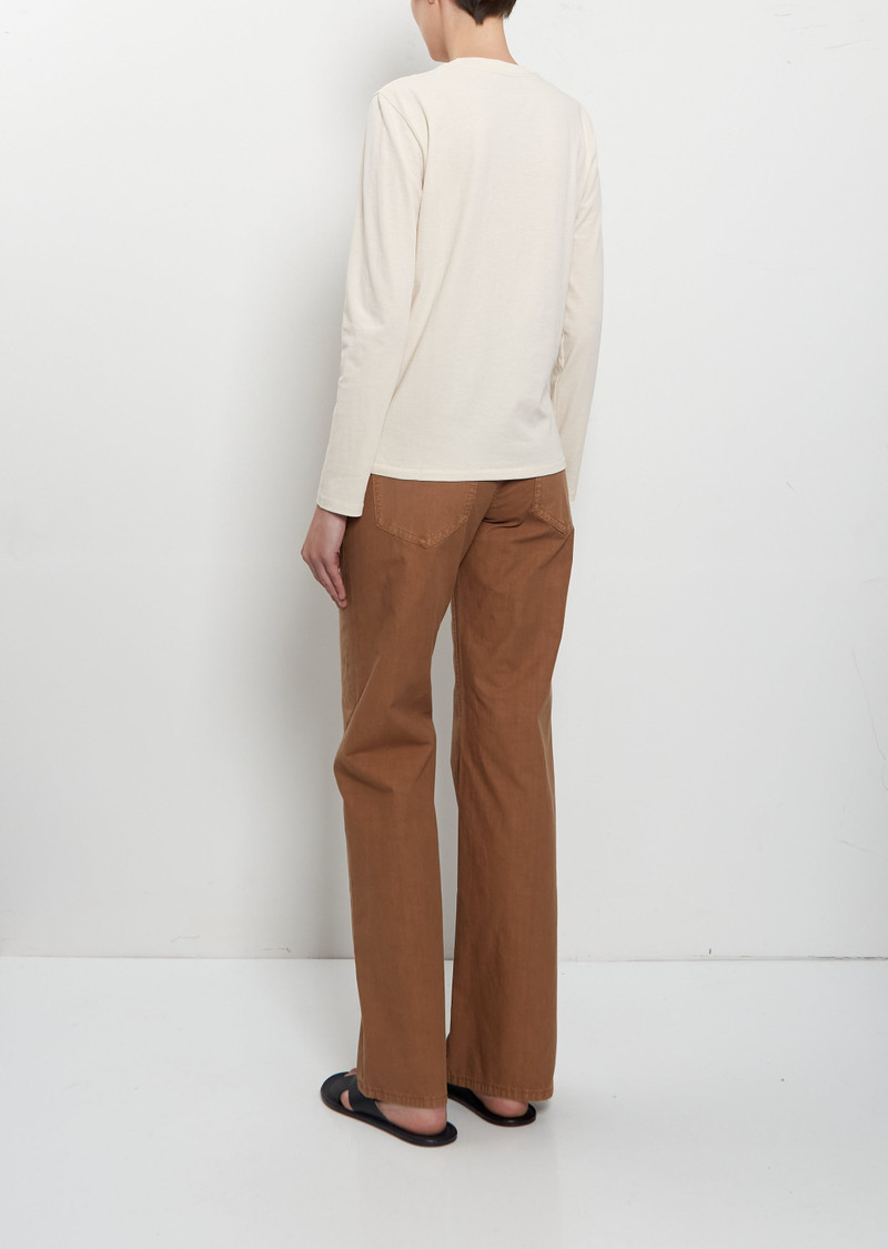 6397 Long Sleeve Mini Boy Cotton T-Shirt — Oat Milk outlook
