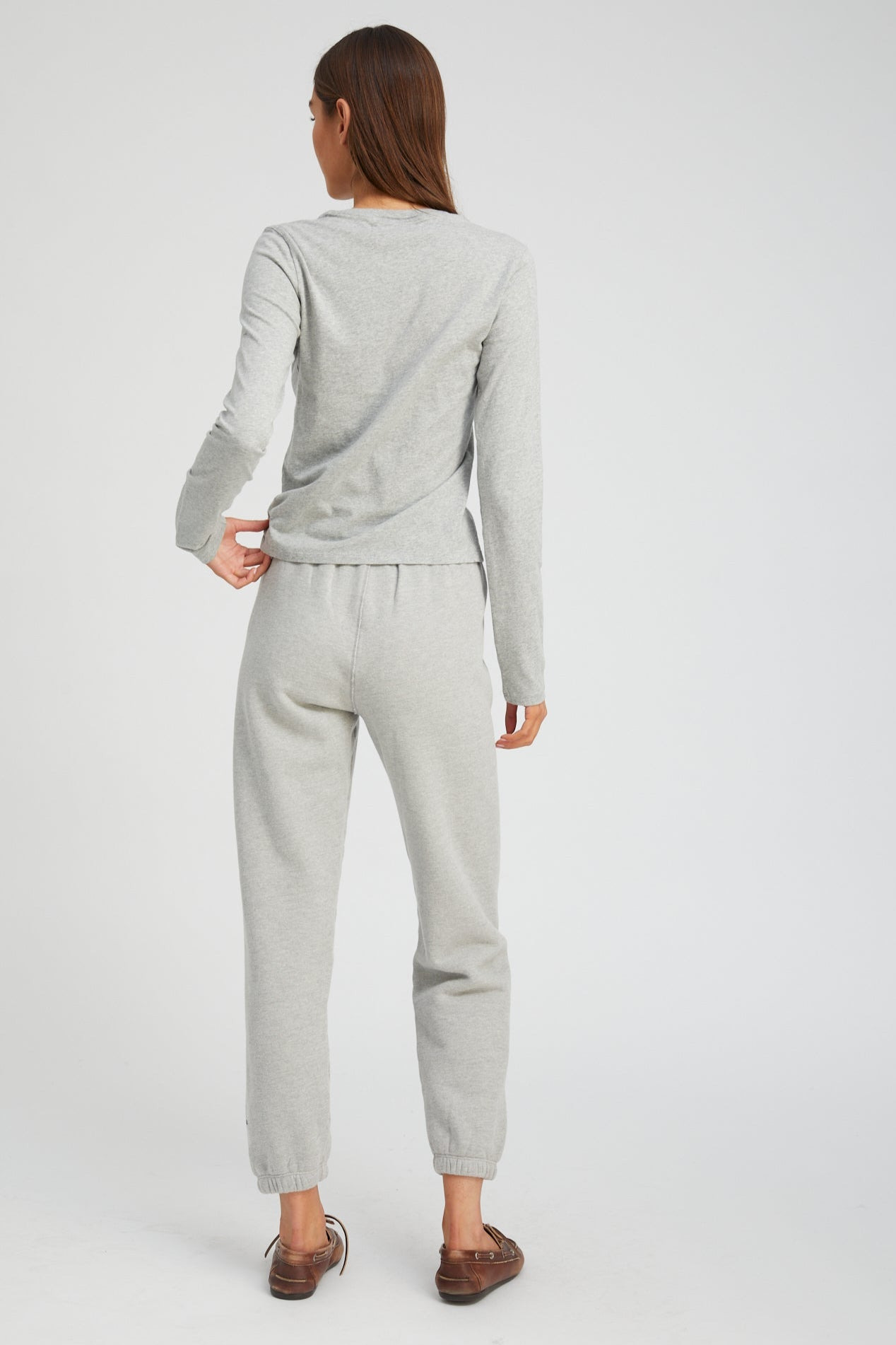 HEATHER GREY LONG SLEEVE BABY TEE - 4