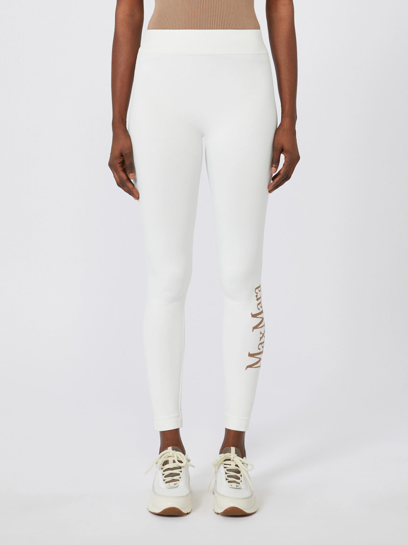 BASILEA Stretch technical fabric leggings - WHITE 3