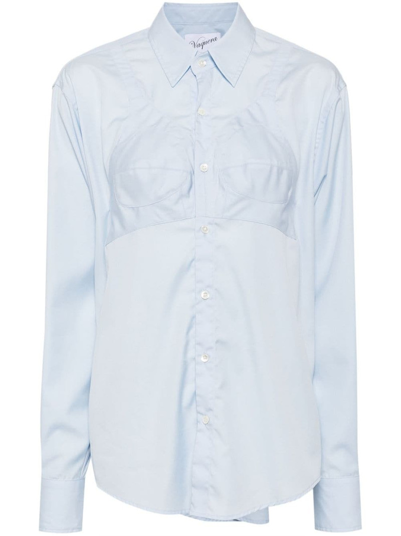 bra-detail cotton shirt 1