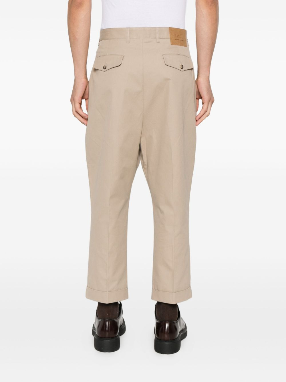 pleated cotton trousers - 4