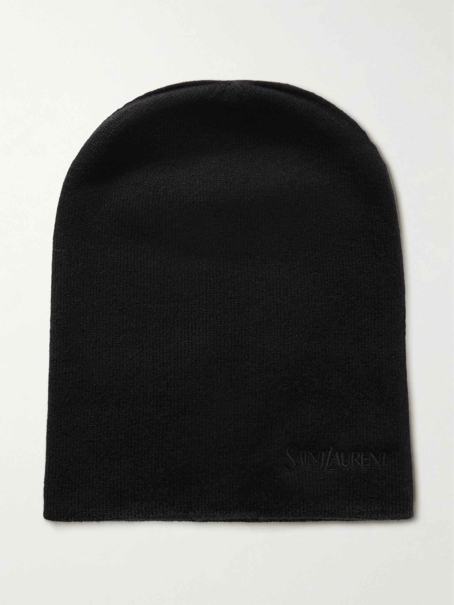 Embroidered cashmere beanie Black - 1