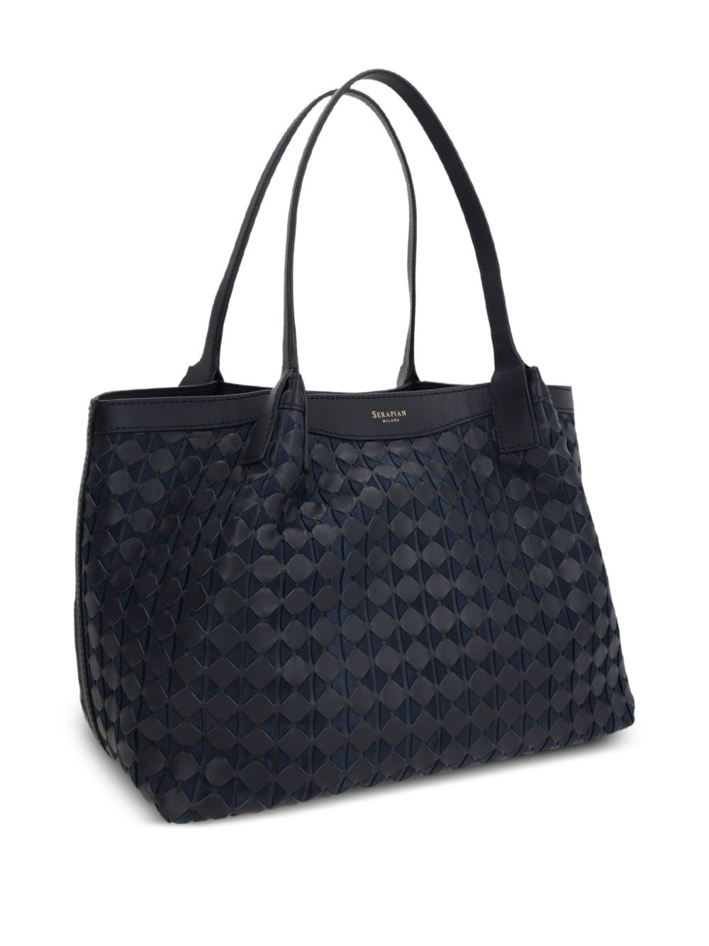 woven nappa-leather tote bag - 3