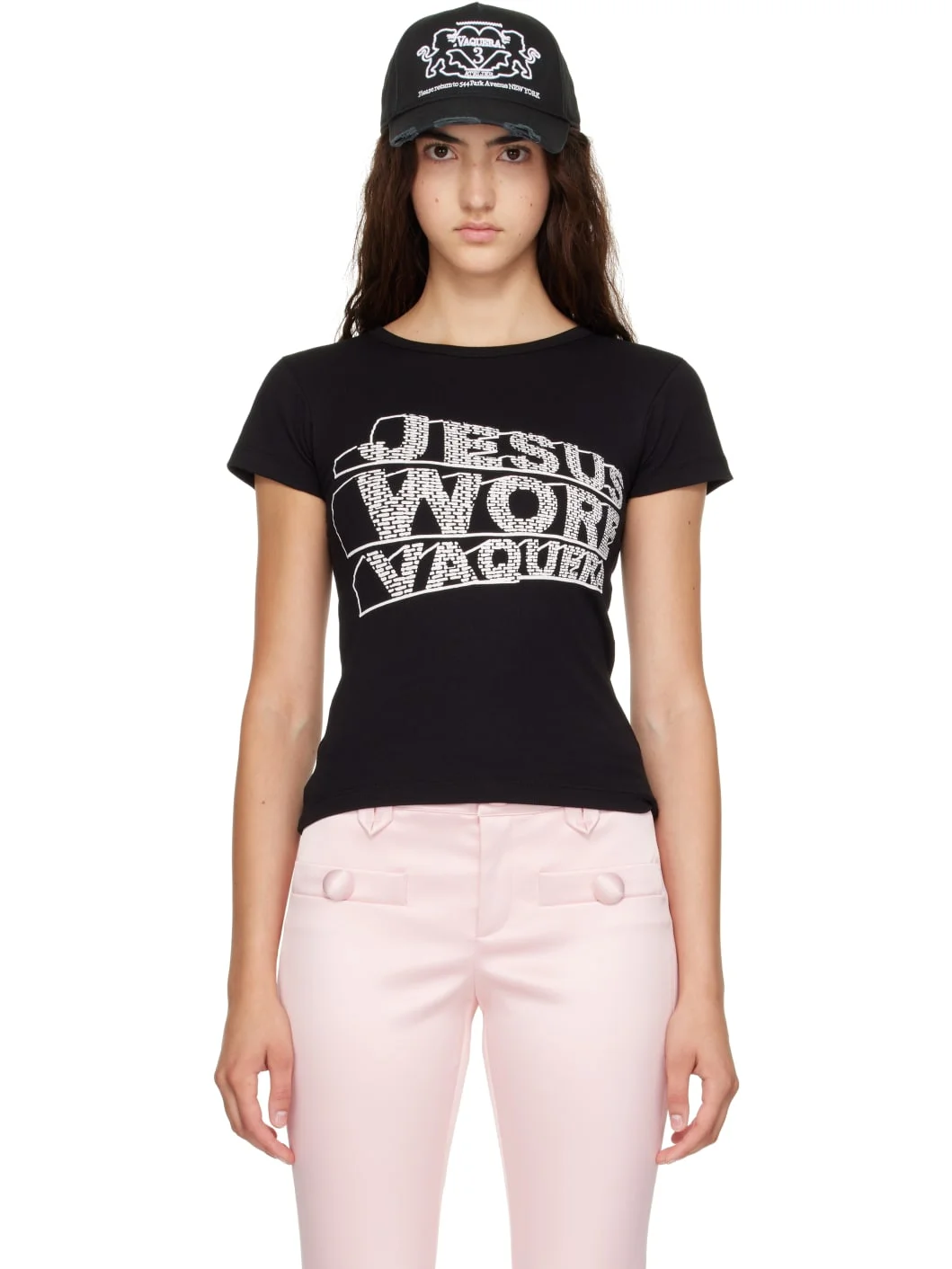 Black 'Jesus Wore Vaquera' Baby T-shirt - 1