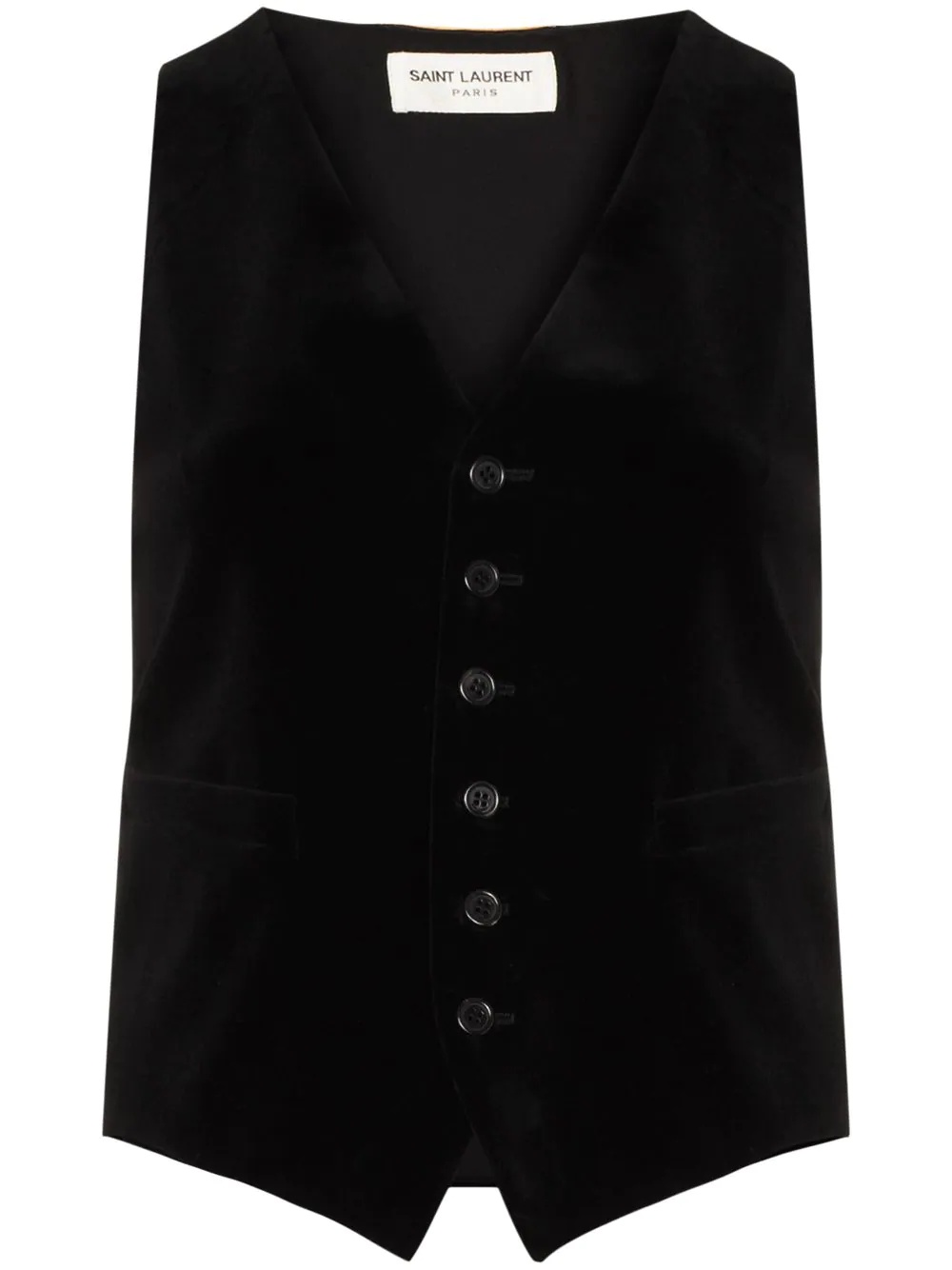 velvet-effect sleeveless waistcoat - 1