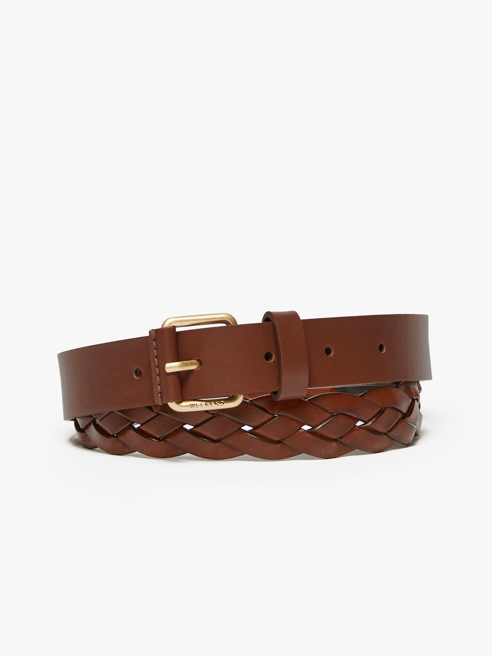 Woven leather belt - 1