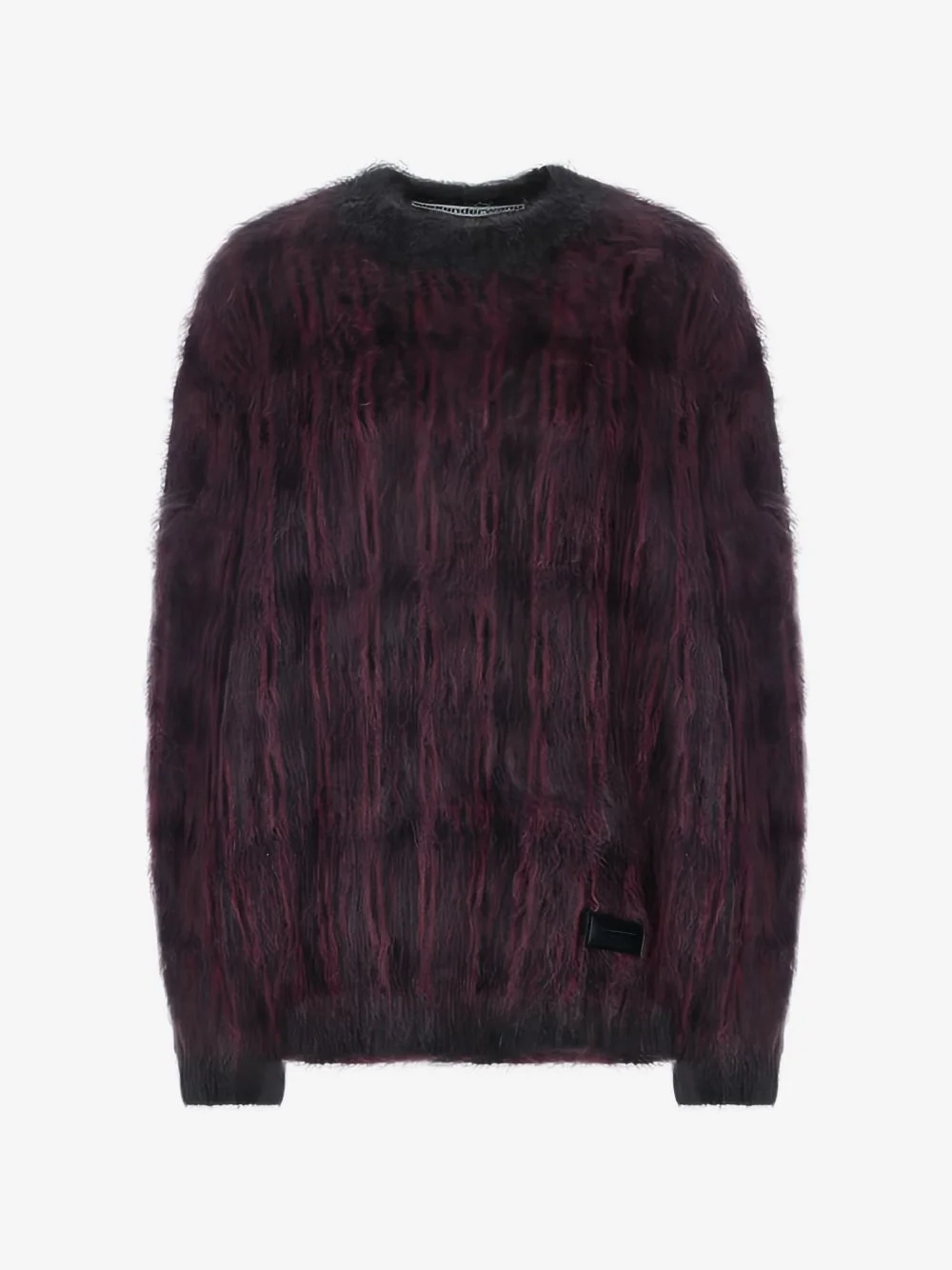 plaid brushed-knit sweater - 1