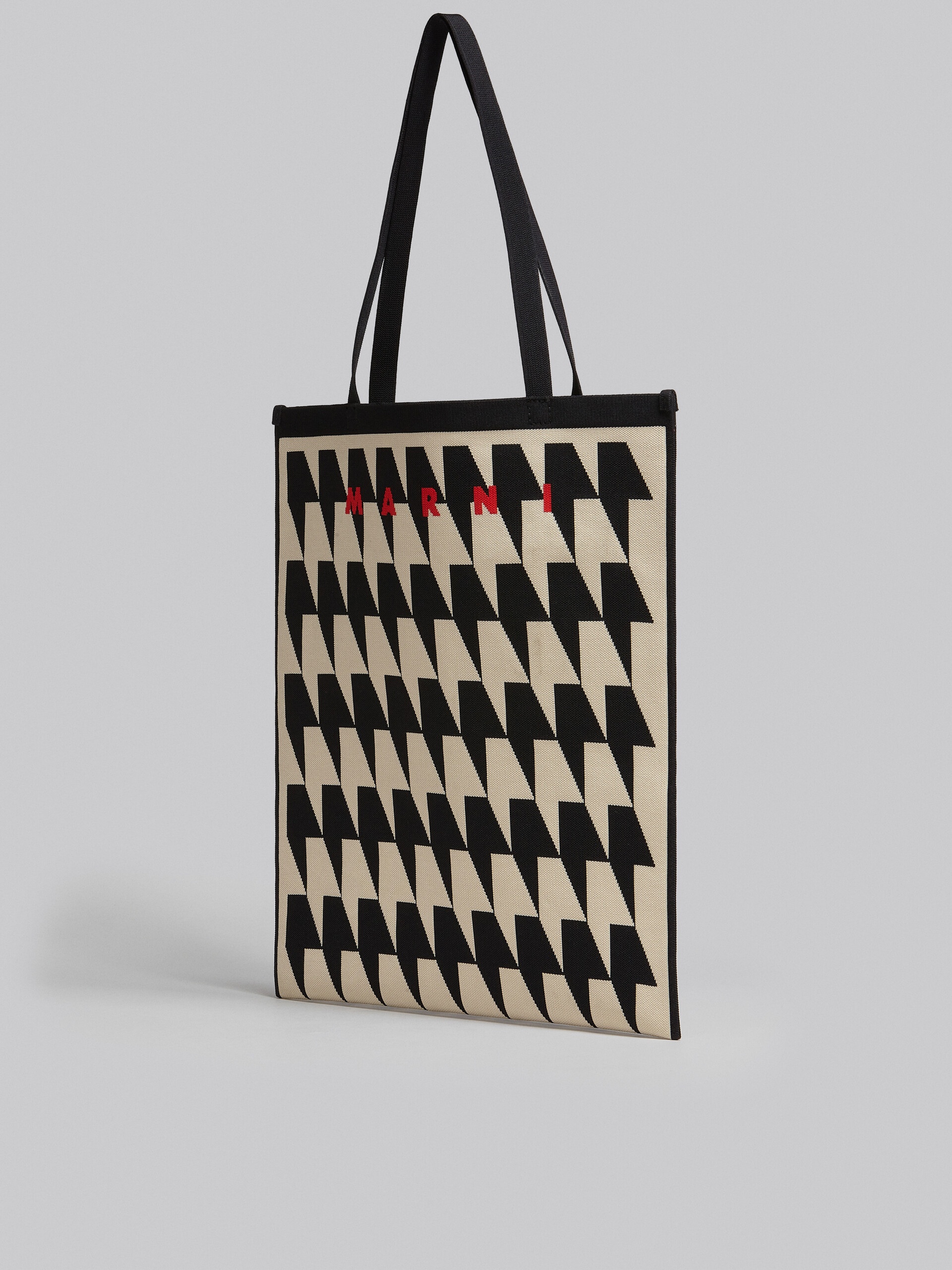 HOUNDSTOOTH JACQUARD TOTE BAG - 3