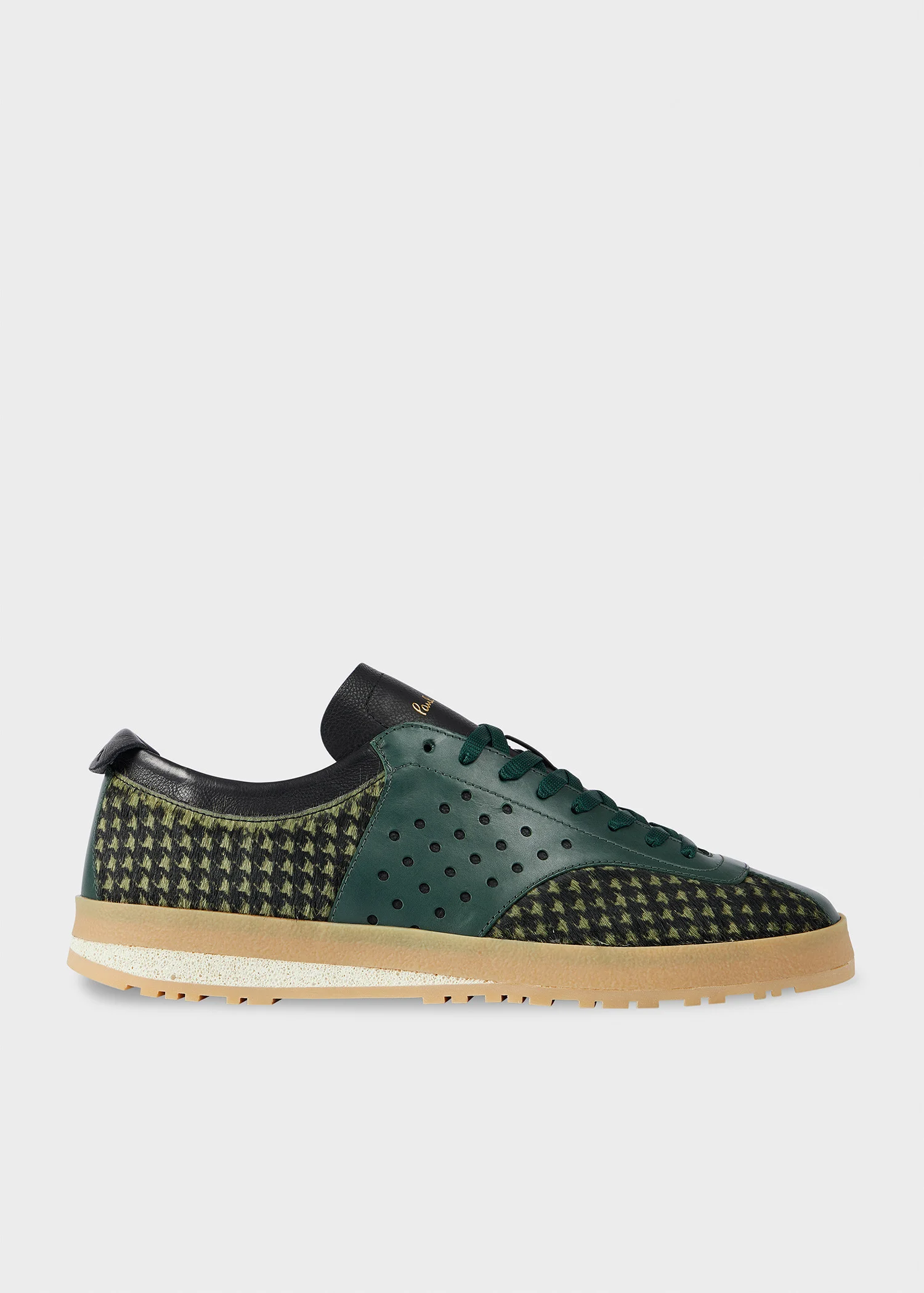 Green Houndstooth 'Zephyr' Trainers - 1