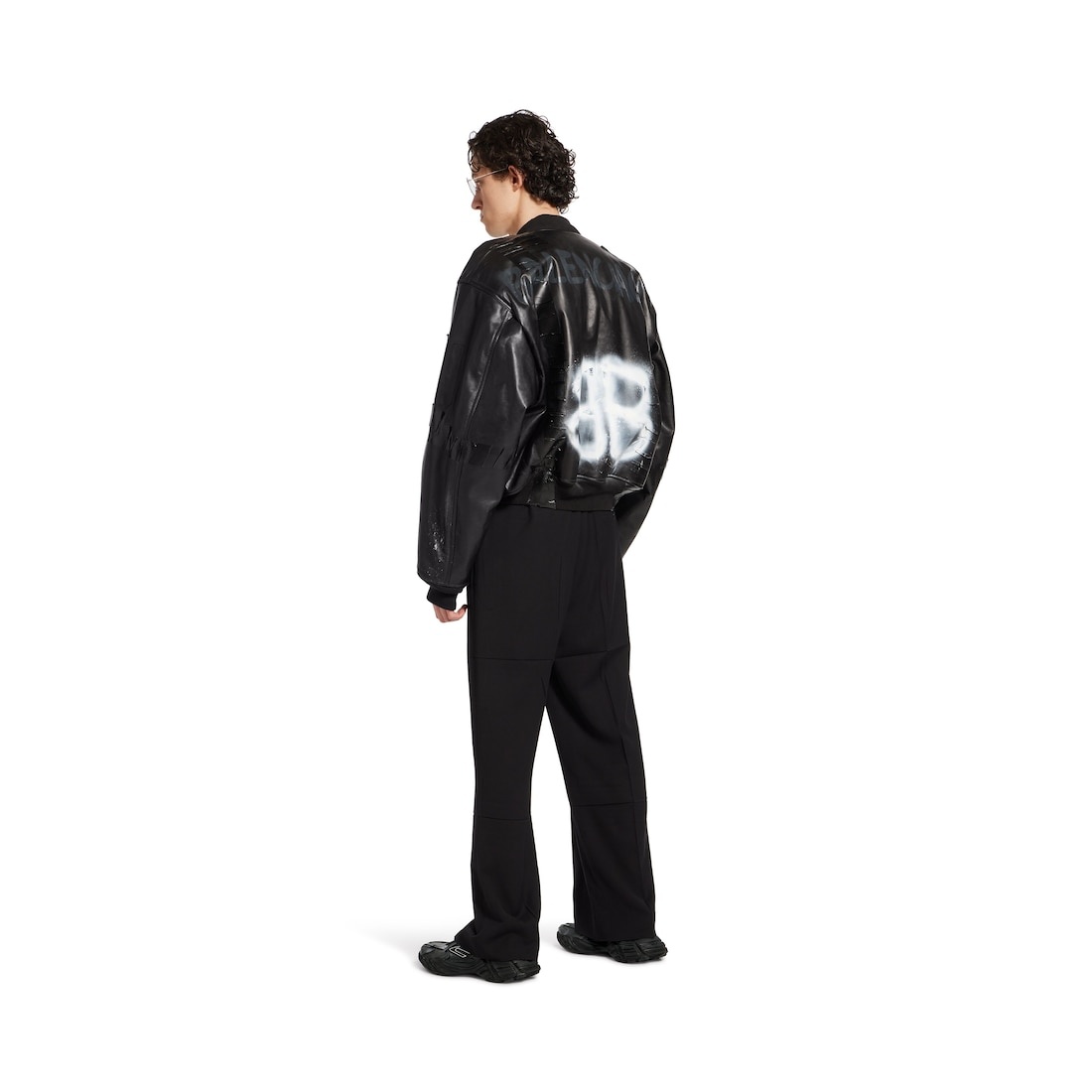 Men's Bomber Jacket in Black - 4