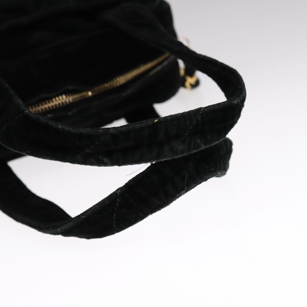 CHANEL Matelasse Hand Bag Suede Black CC - 7