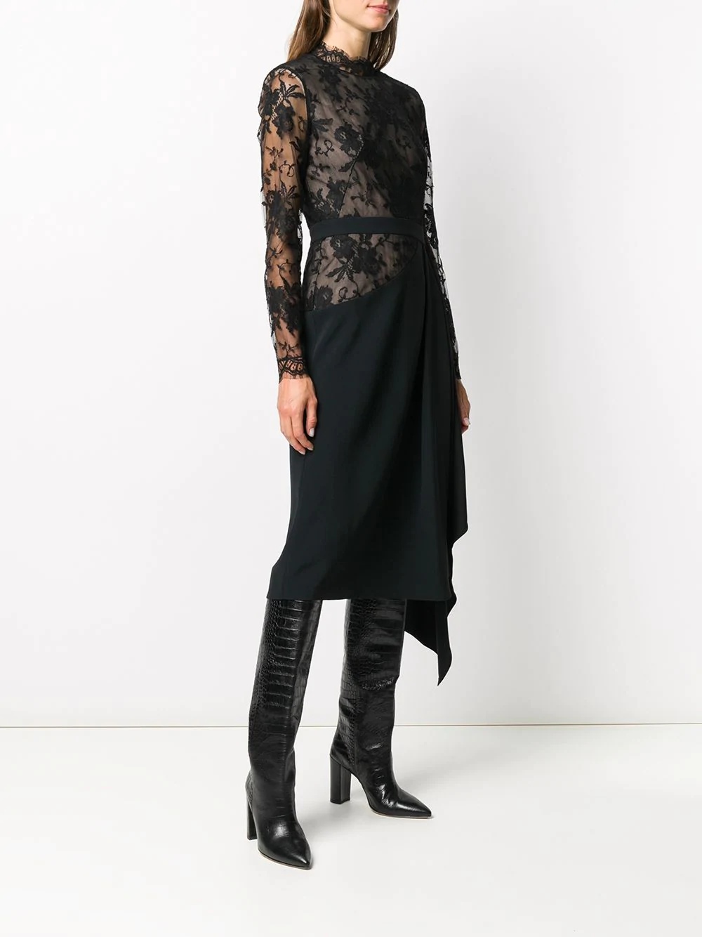 lace draped dress - 3