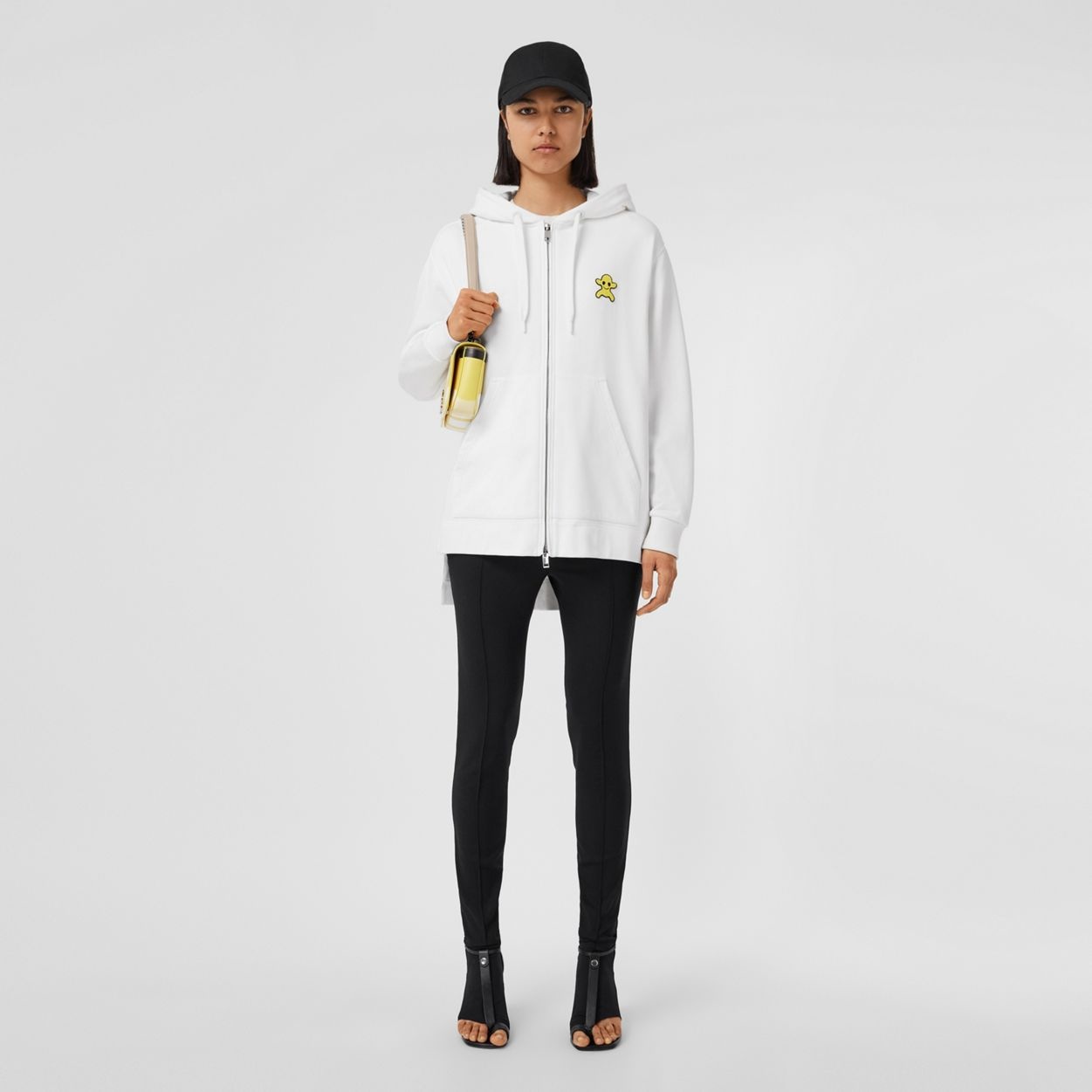 Boo Print Oversized Cotton Hooded Top - 6