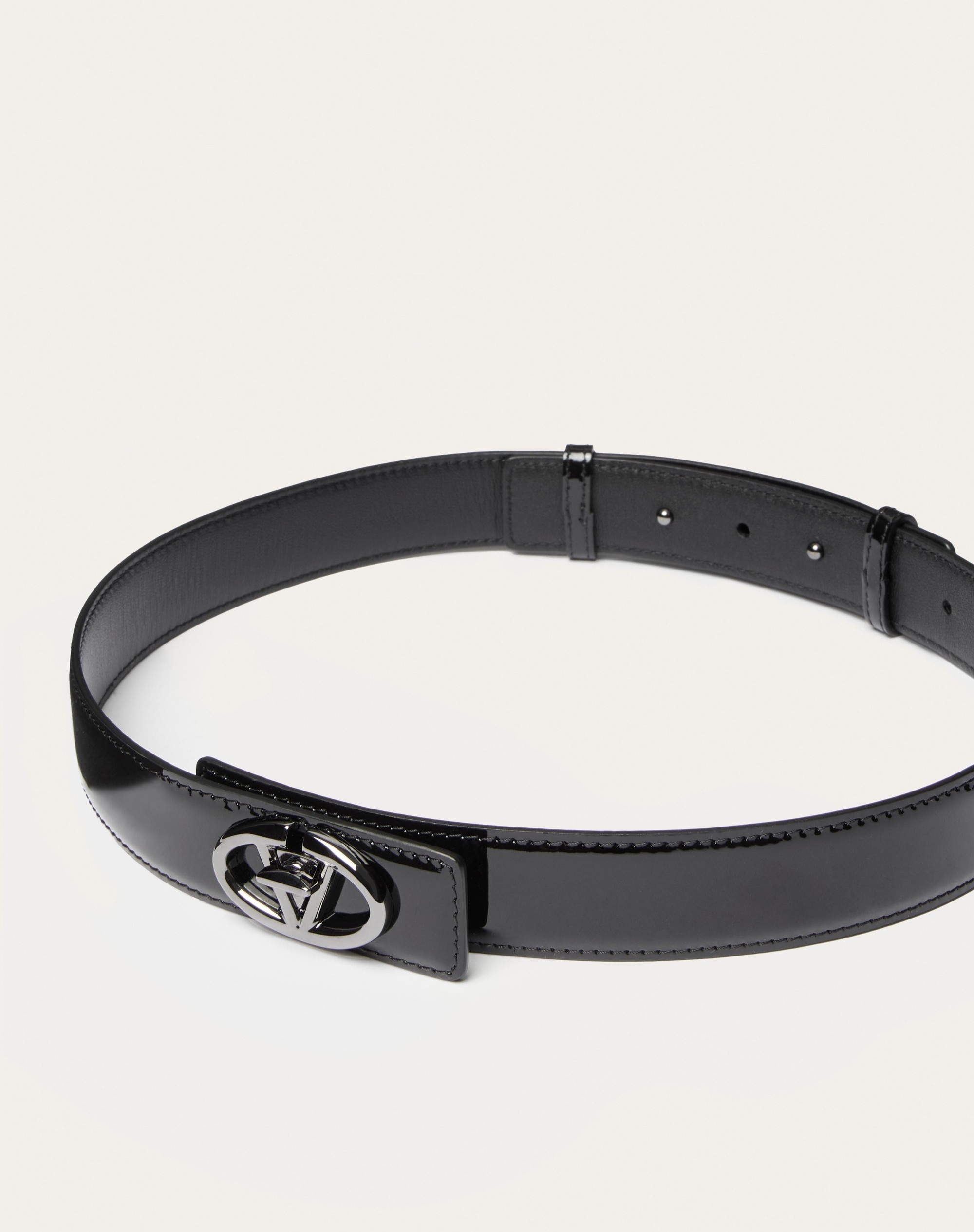 VLOGO THE BOLD EDITION 30 MM PATENT LEATHER BELT - 4