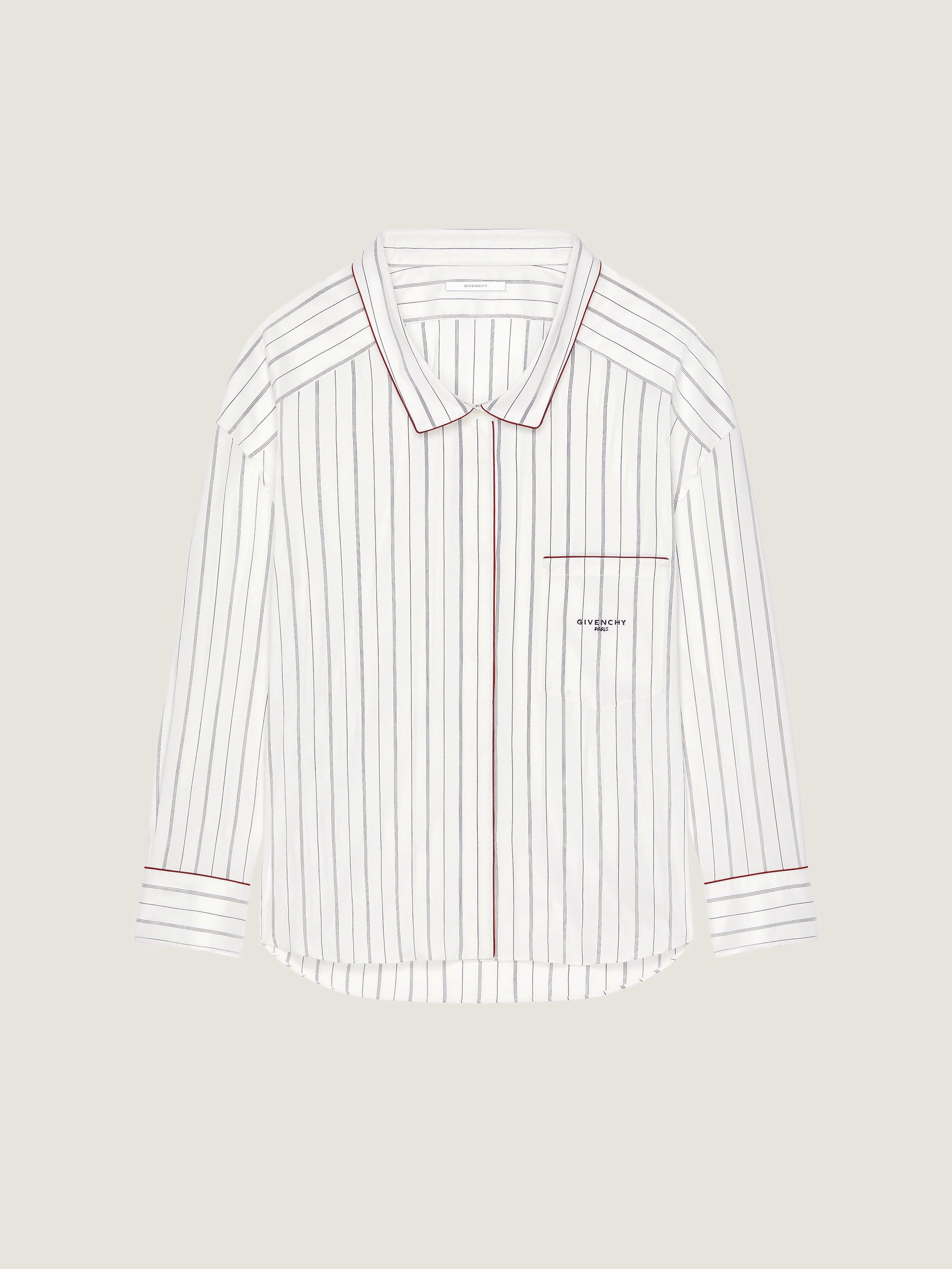 STRIPED SHIRT IN COTTON AND SILK - 1