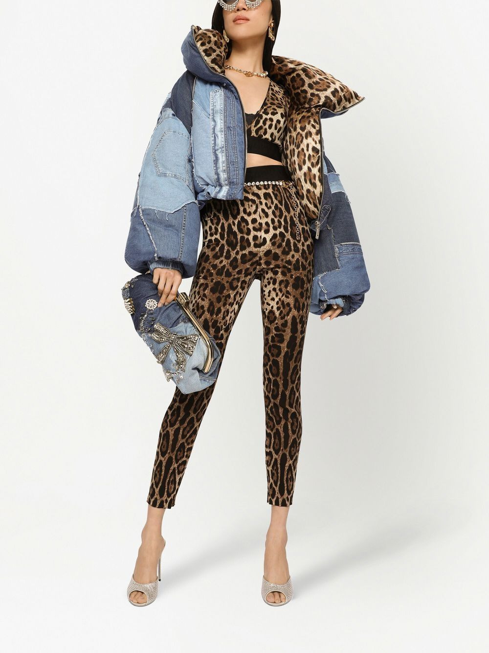 leopard-print vest top - 2