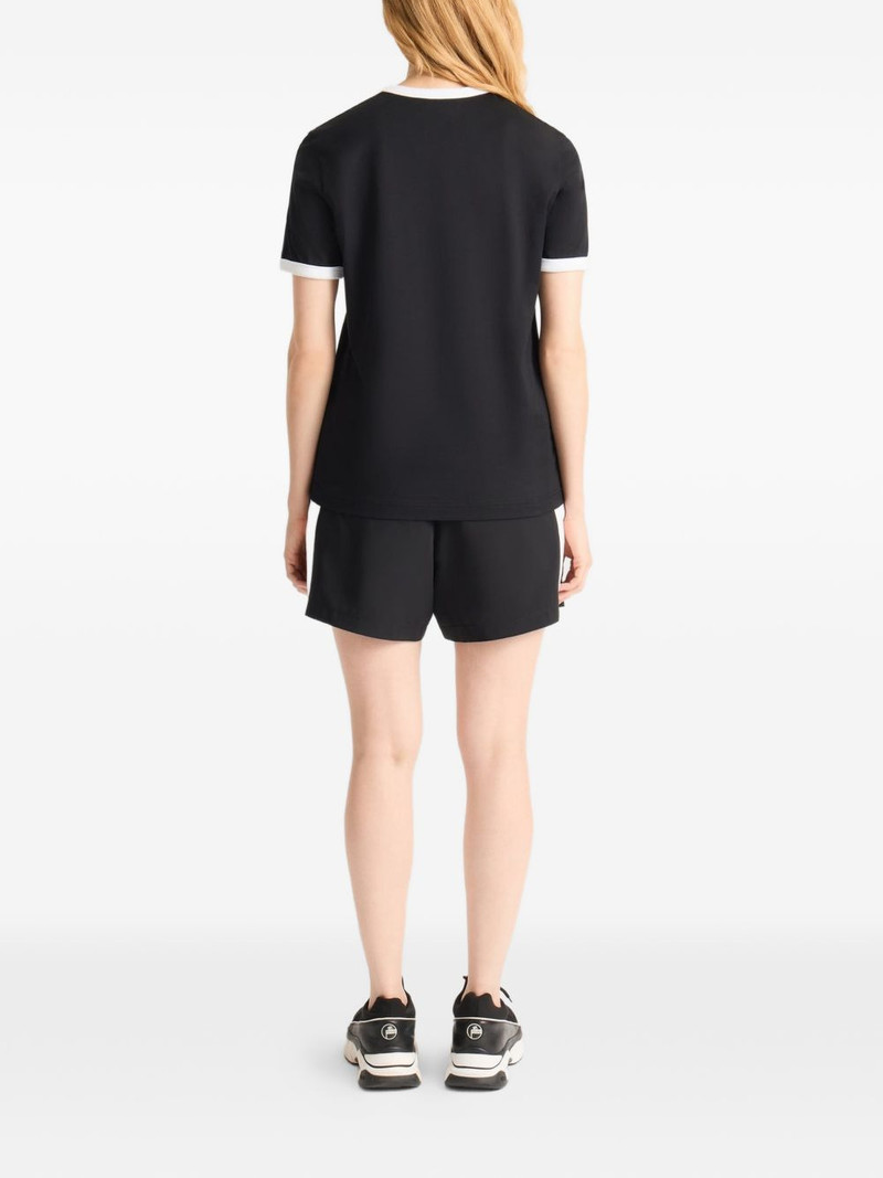 Tanixa contrast-trim logo T-shirt 3