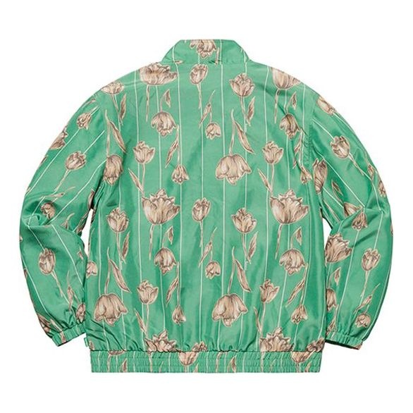 Supreme Supreme Floral Silk Track Jacket Green Tan SUP SS19 10345 REVERSIBLE