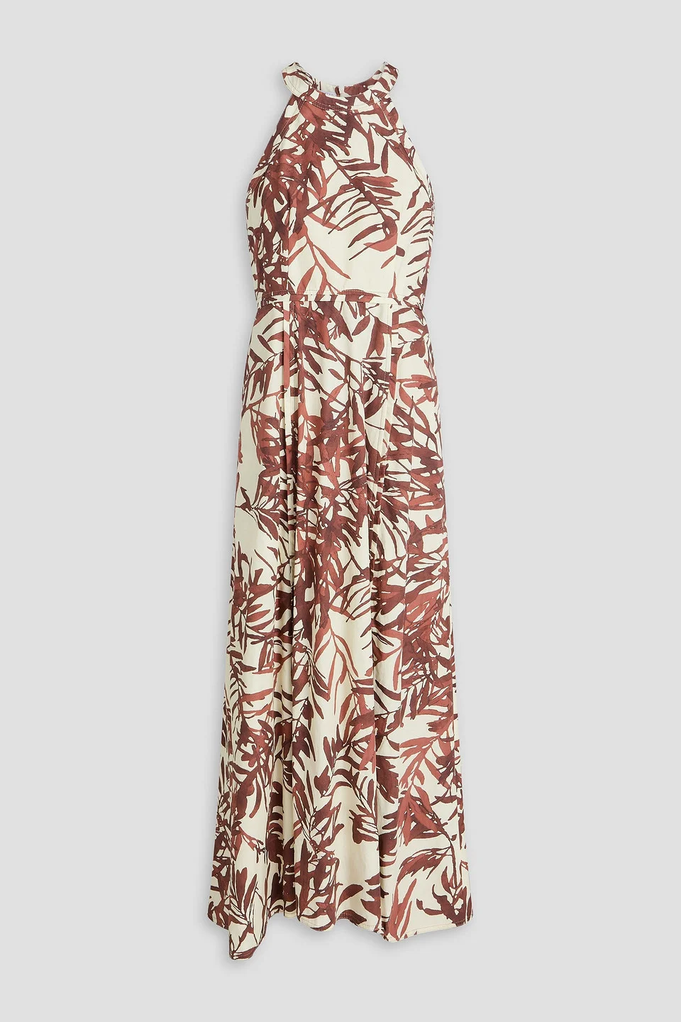 Printed cotton-poplin maxi dress - 1