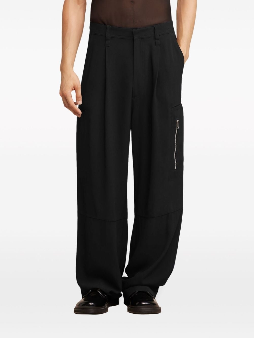 tailored wide-leg trousers - 5