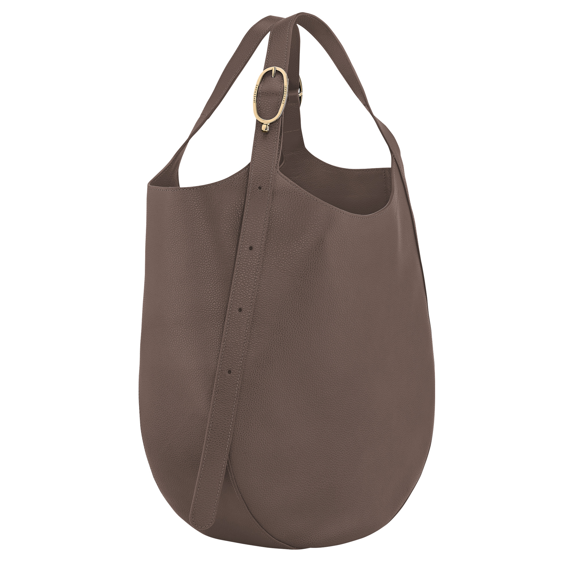 Le Foulonné XL Tote bag Taupe - Leather - 3